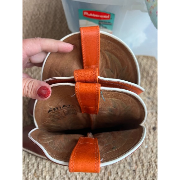 Ariat Men's Leather Tennessee UT Vols Western Boots Size 8.5 D worn Once - Picture 8 of 12